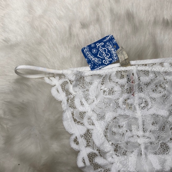 Free People Ivory High Waisted Tanga Panties NEW - Picture 7 of 11